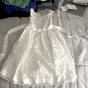 Girls white gown. White ballroom dress